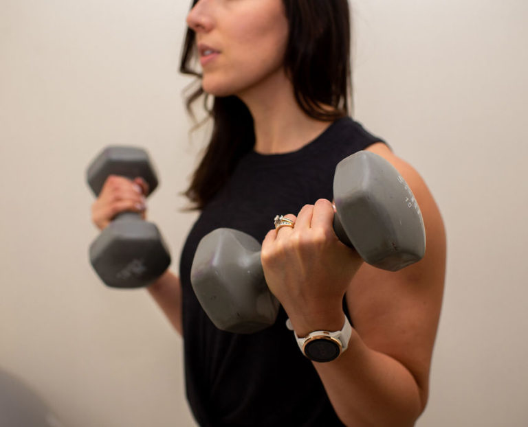 Megan Lifting Weights - Registered Dietitian